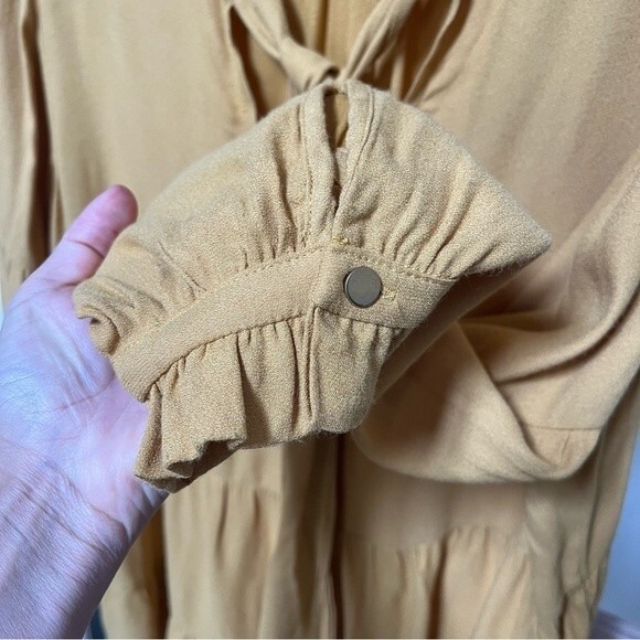 Anthropologie  Maeve Goldie Tiered Tunic I’m Gold M NWOT - Picture 12 of 13